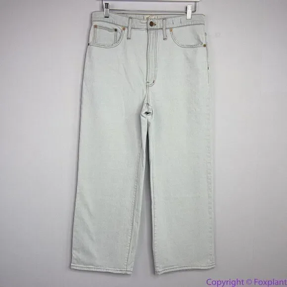 NEW Madewell The Perfect Vintage Wide-Leg Crop Jean in Edmunds Wash, 30 - Picture 3 of 16